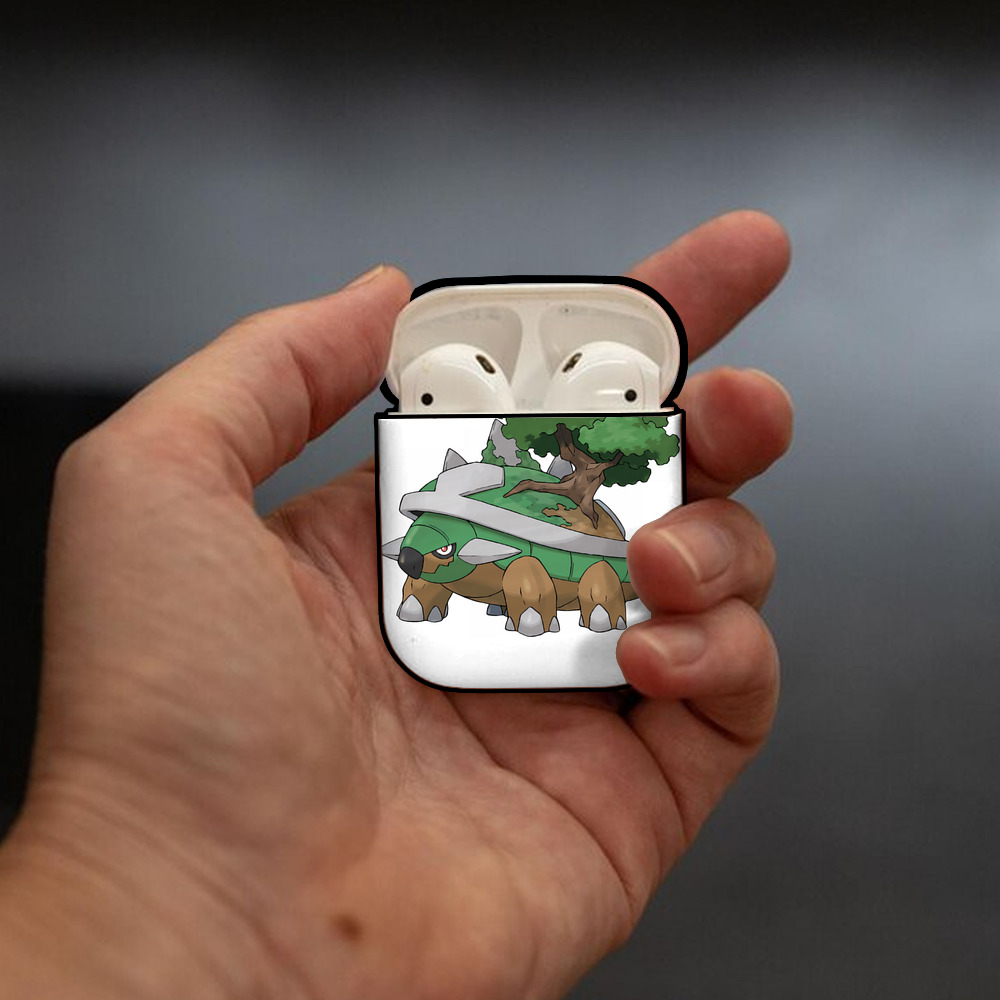 ポケットモンスター Pokémon AirPods 第2世代保護ケース ハードシェル ブラック 耐衝撃・防指紋・カラビナ付き