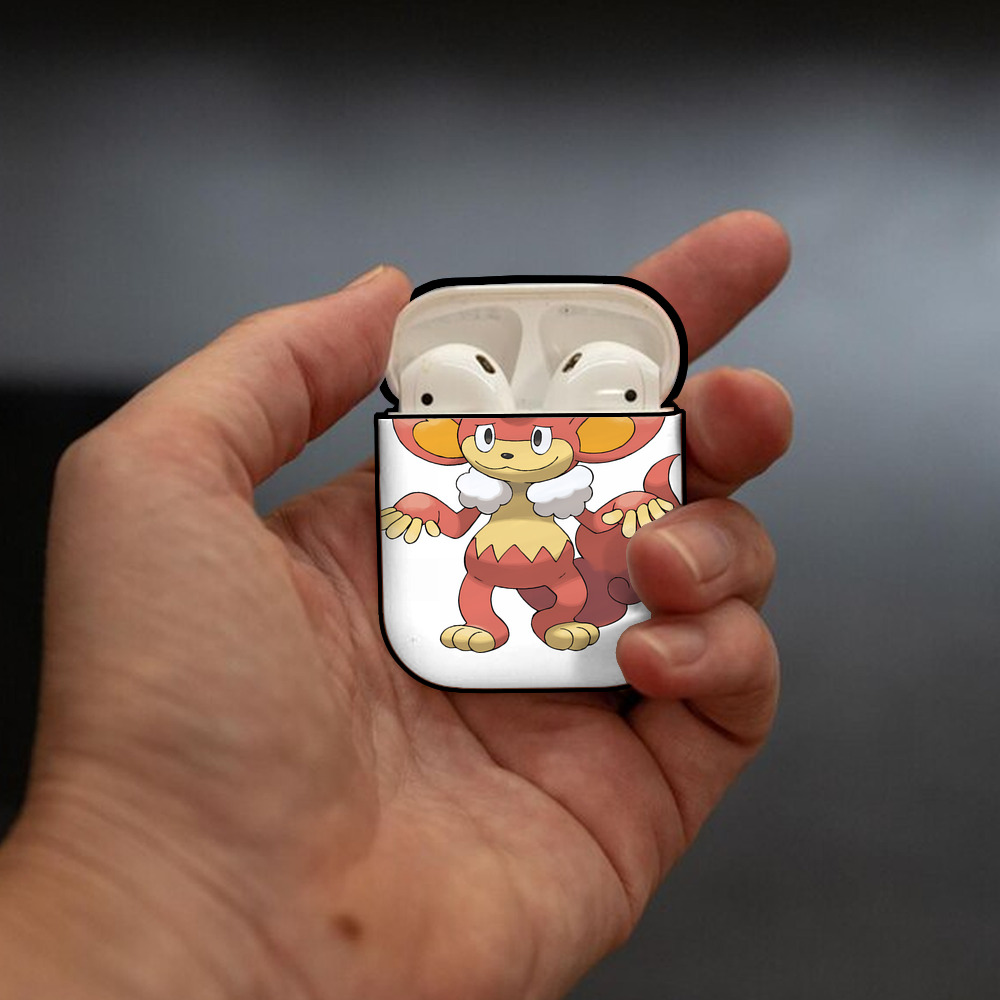 ポケットモンスター Pokémon AirPods 第2世代保護ケース ハードシェル ブラック 耐衝撃・防指紋・カラビナ付き