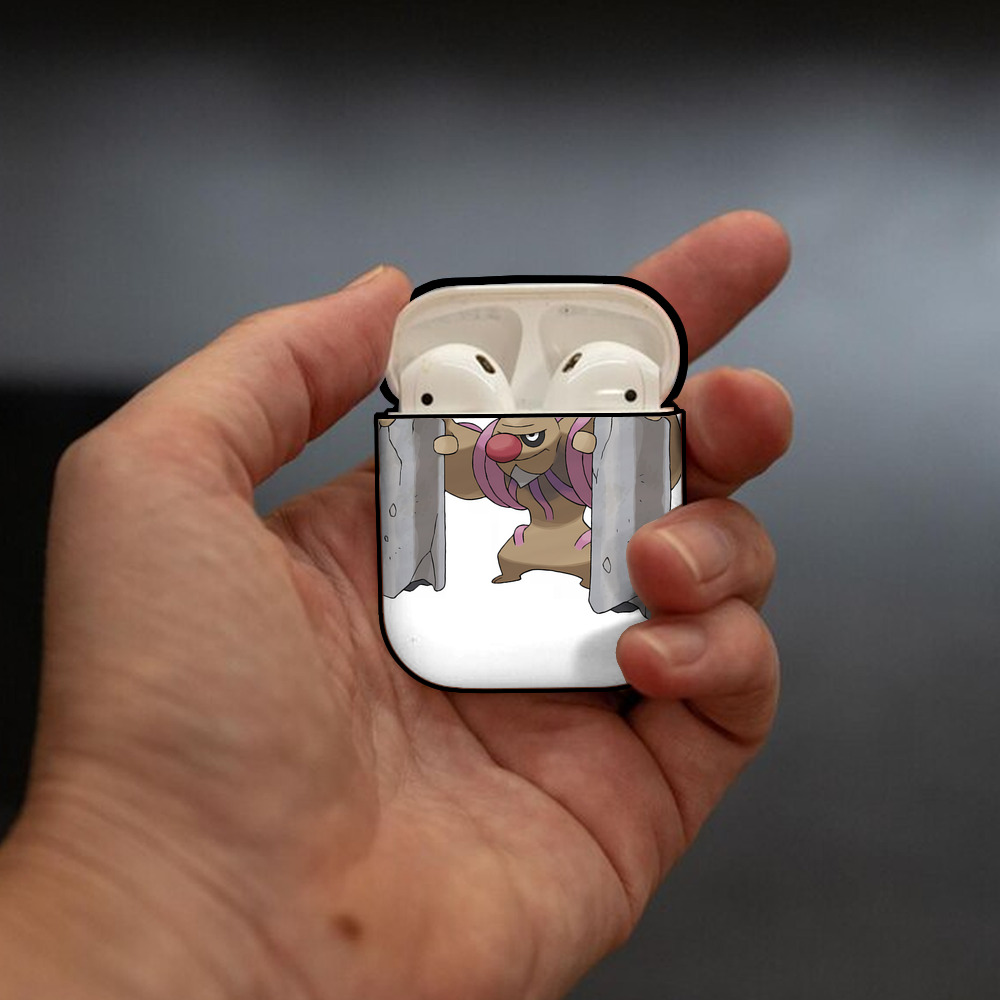 ポケットモンスター Pokémon AirPods 第2世代保護ケース ハードシェル ブラック 耐衝撃・防指紋・カラビナ付き