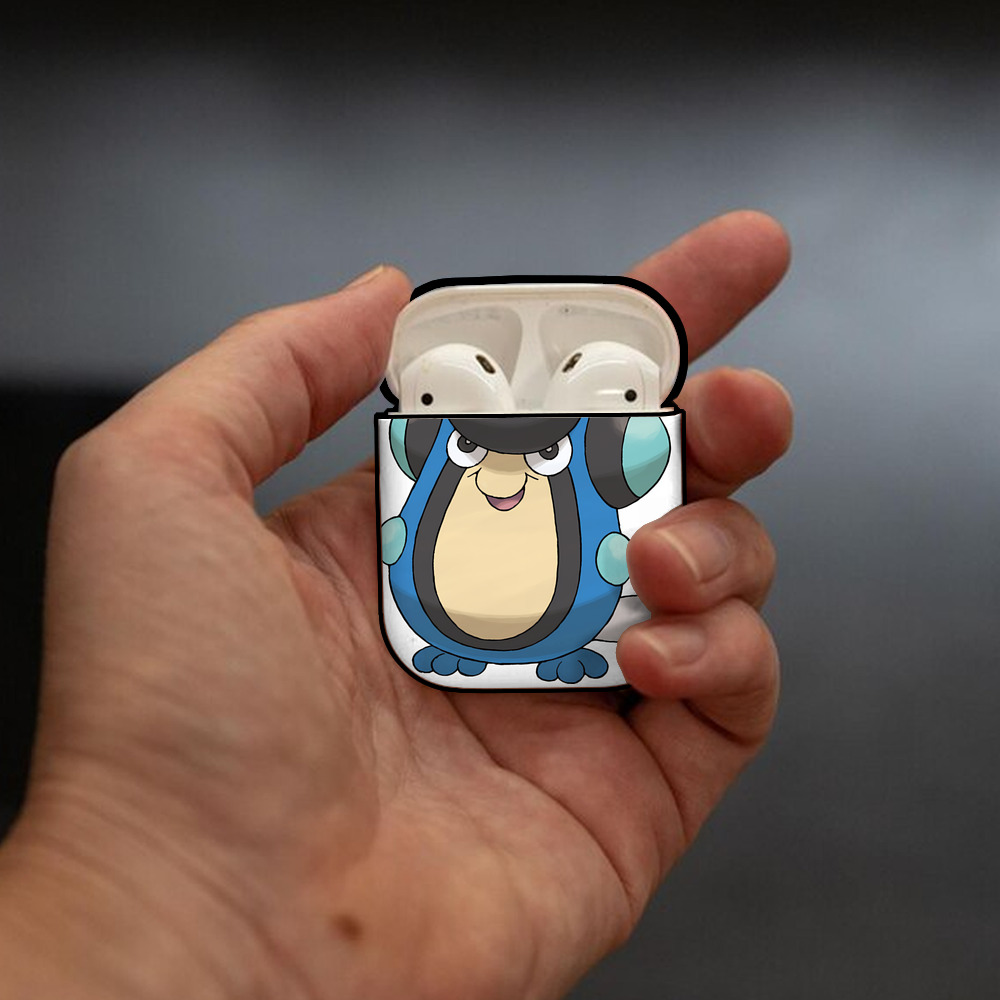ポケットモンスター Pokémon AirPods 第2世代保護ケース ハードシェル ブラック 耐衝撃・防指紋・カラビナ付き