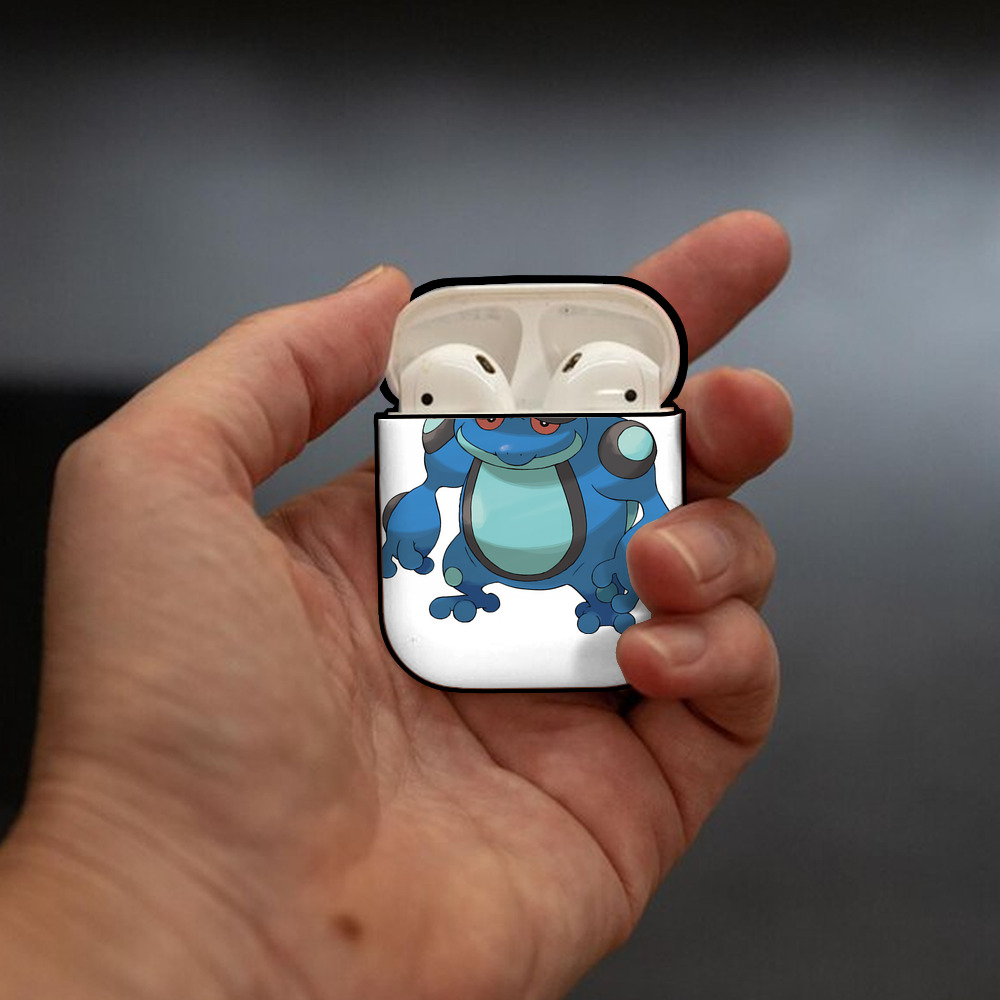 ポケットモンスター Pokémon AirPods 第2世代保護ケース ハードシェル ブラック 耐衝撃・防指紋・カラビナ付き