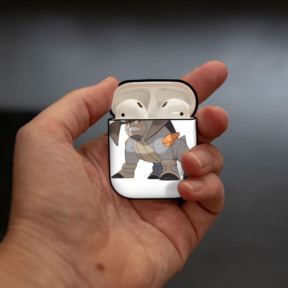 ポケットモンスター Pokémon AirPods 第2世代保護ケース ハードシェル ブラック 耐衝撃・防指紋・カラビナ付き