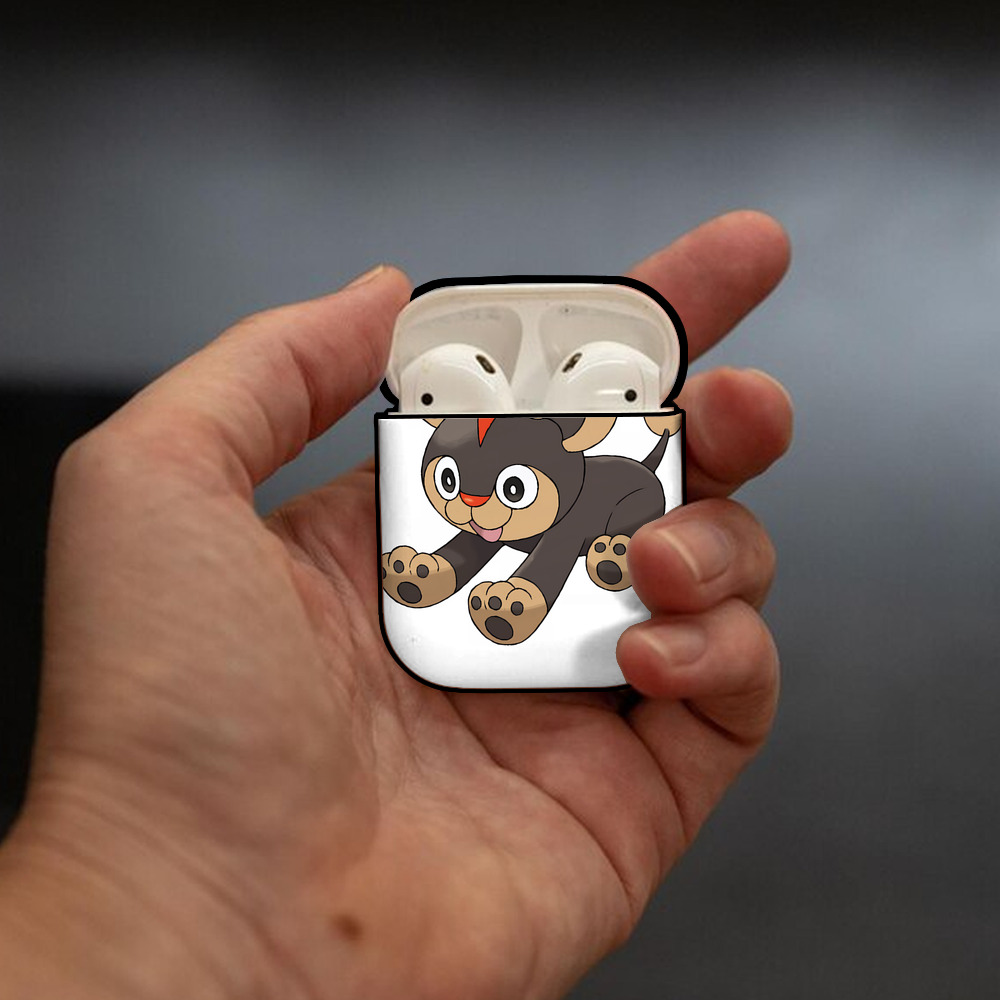 ポケットモンスター Pokémon AirPods 第2世代保護ケース ハードシェル ブラック 耐衝撃・防指紋・カラビナ付き