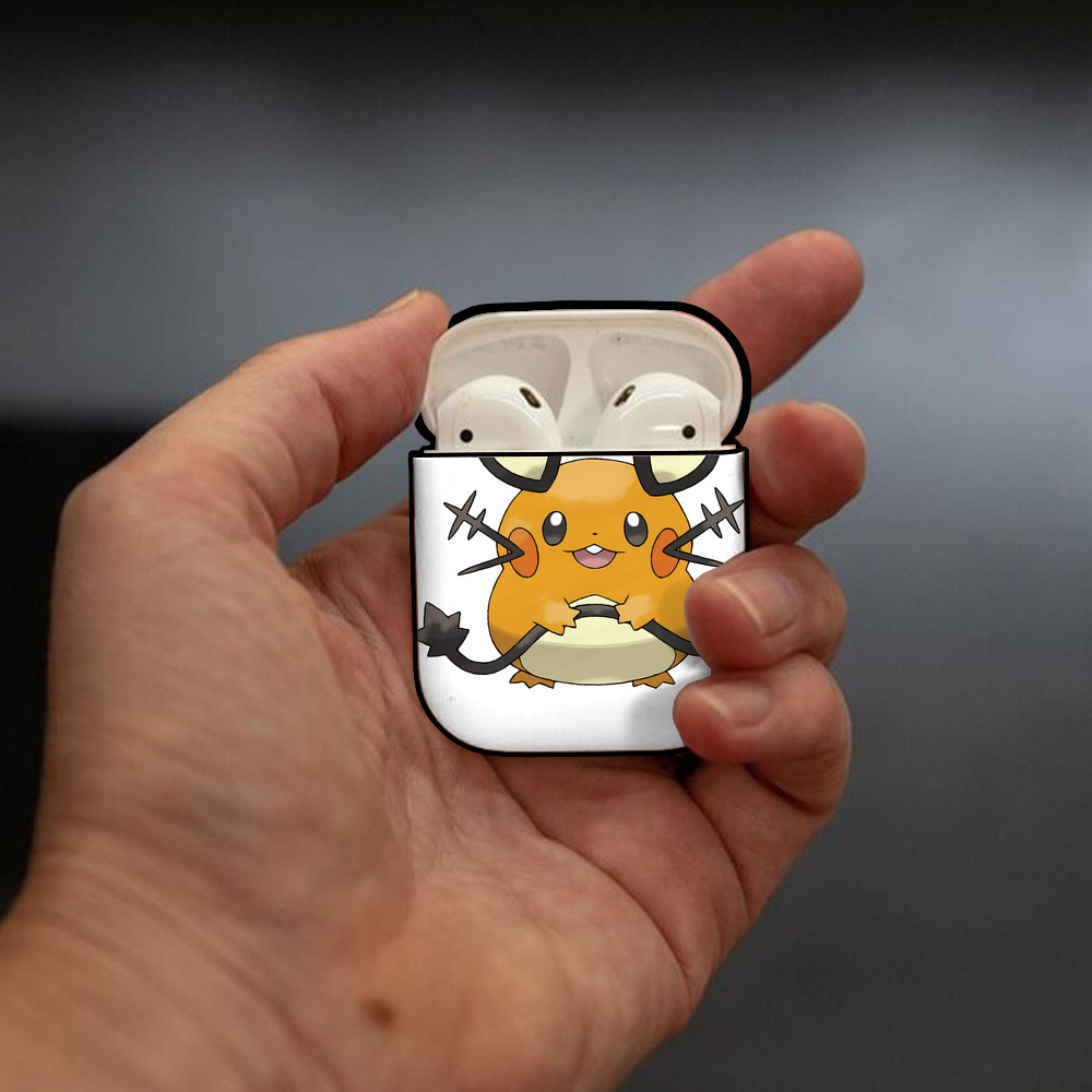 ポケットモンスター Pokémon AirPods 第2世代保護ケース ハードシェル ブラック 耐衝撃・防指紋・カラビナ付き