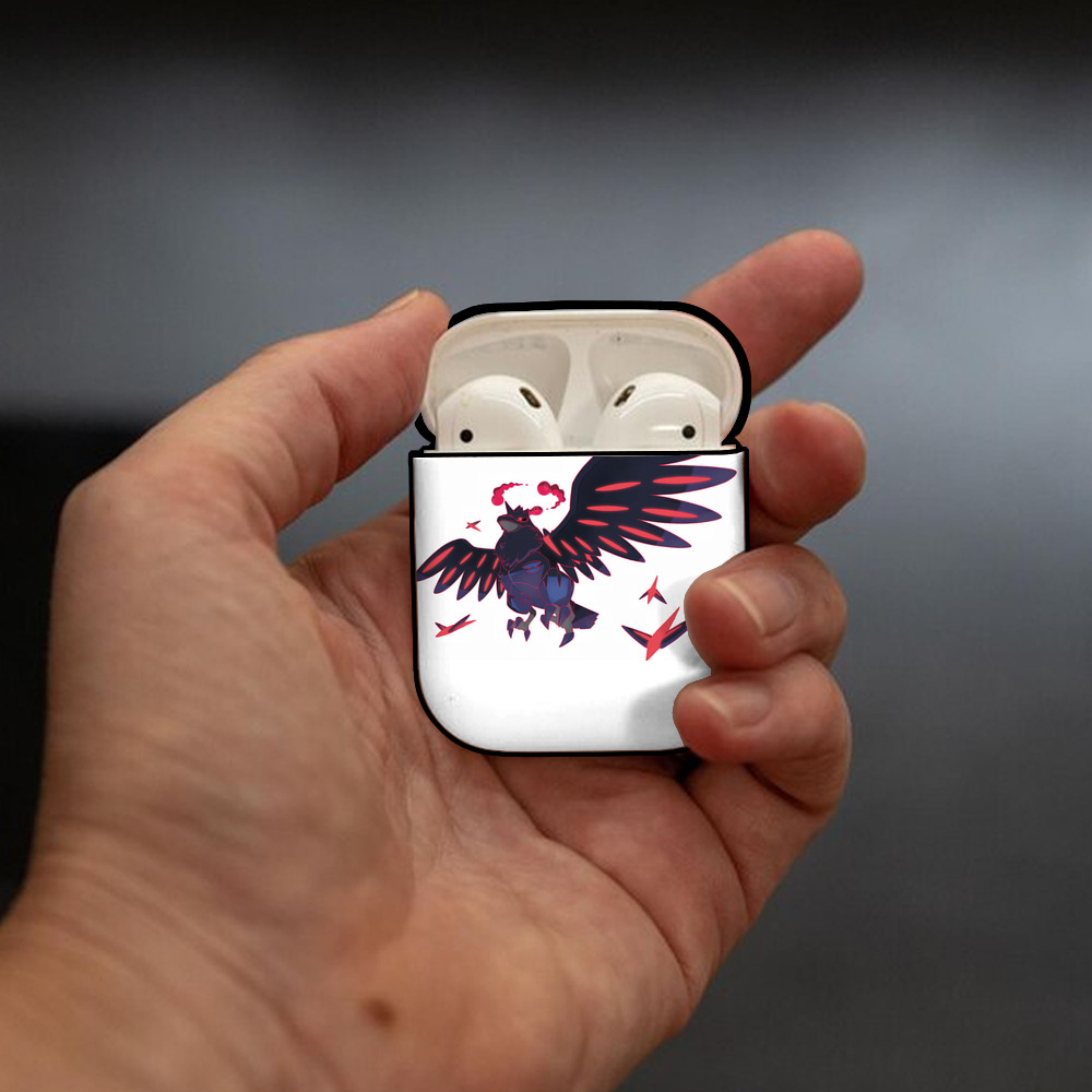 ポケットモンスター Pokémon AirPods 第2世代保護ケース ハードシェル ブラック 耐衝撃・防指紋・カラビナ付き
