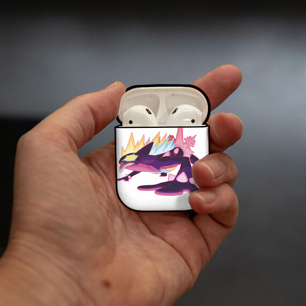 ポケットモンスター Pokémon AirPods 第2世代保護ケース ハードシェル ブラック 耐衝撃・防指紋・カラビナ付き