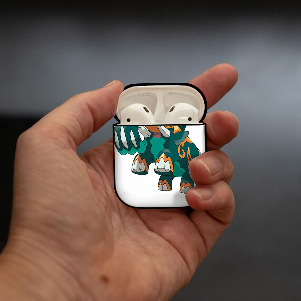 ポケットモンスター Pokémon AirPods 第2世代保護ケース ハードシェル ブラック 耐衝撃・防指紋・カラビナ付き
