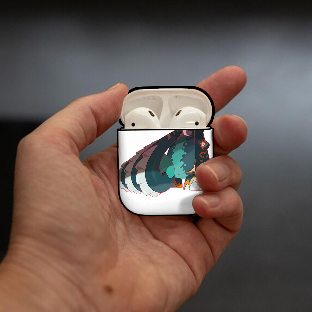ポケットモンスター Pokémon AirPods 第2世代保護ケース ハードシェル ブラック 耐衝撃・防指紋・カラビナ付き