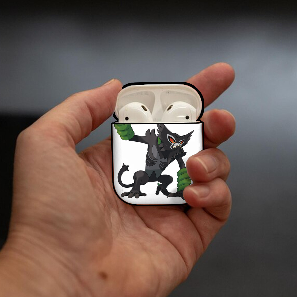 ポケットモンスター Pokémon AirPods 第2世代保護ケース ハードシェル ブラック 耐衝撃・防指紋・カラビナ付き