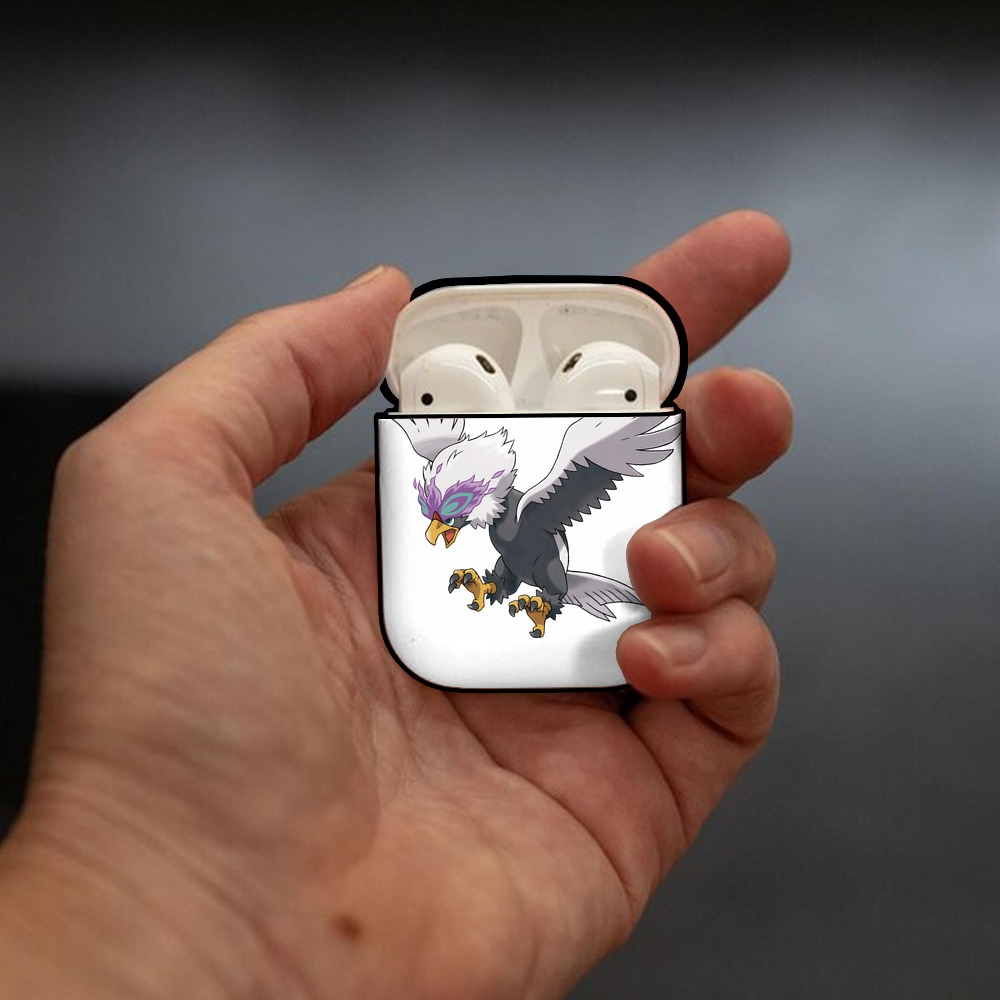 ポケットモンスター Pokémon AirPods 第2世代保護ケース ハードシェル ブラック 耐衝撃・防指紋・カラビナ付き