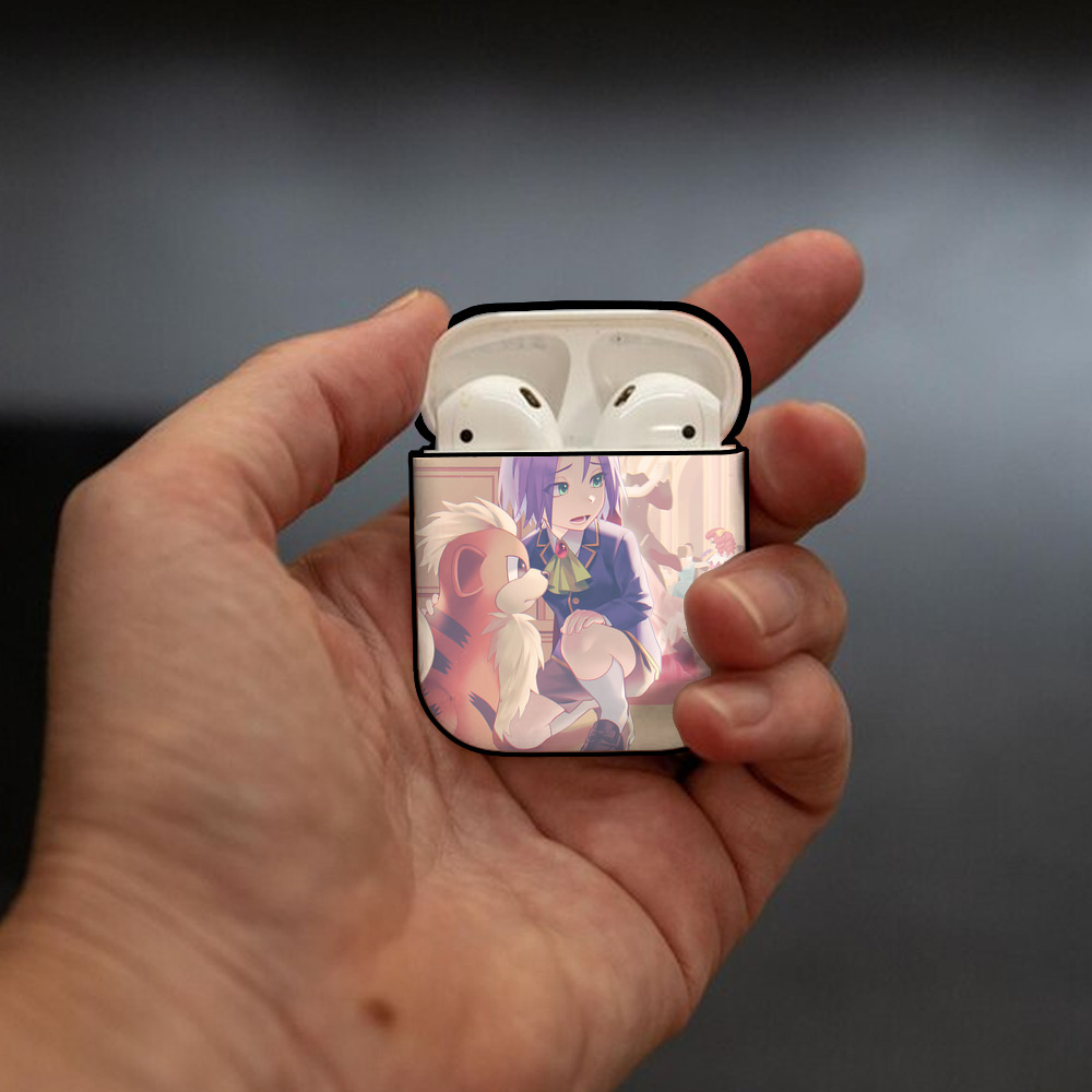 ポケットモンスター Pokémon AirPods 第2世代保護ケース ハードシェル ブラック 耐衝撃・防指紋・カラビナ付き