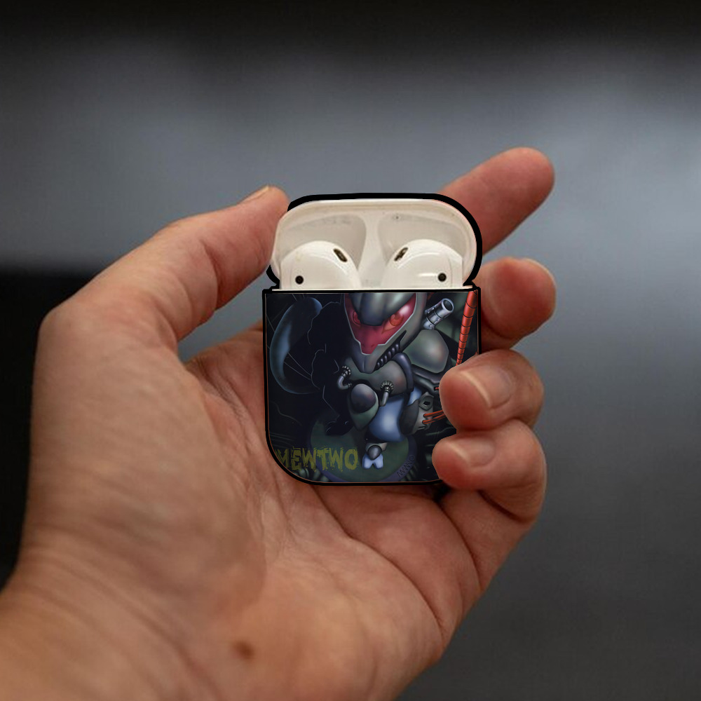 ポケットモンスター Pokémon AirPods 第2世代保護ケース ハードシェル ブラック 耐衝撃・防指紋・カラビナ付き