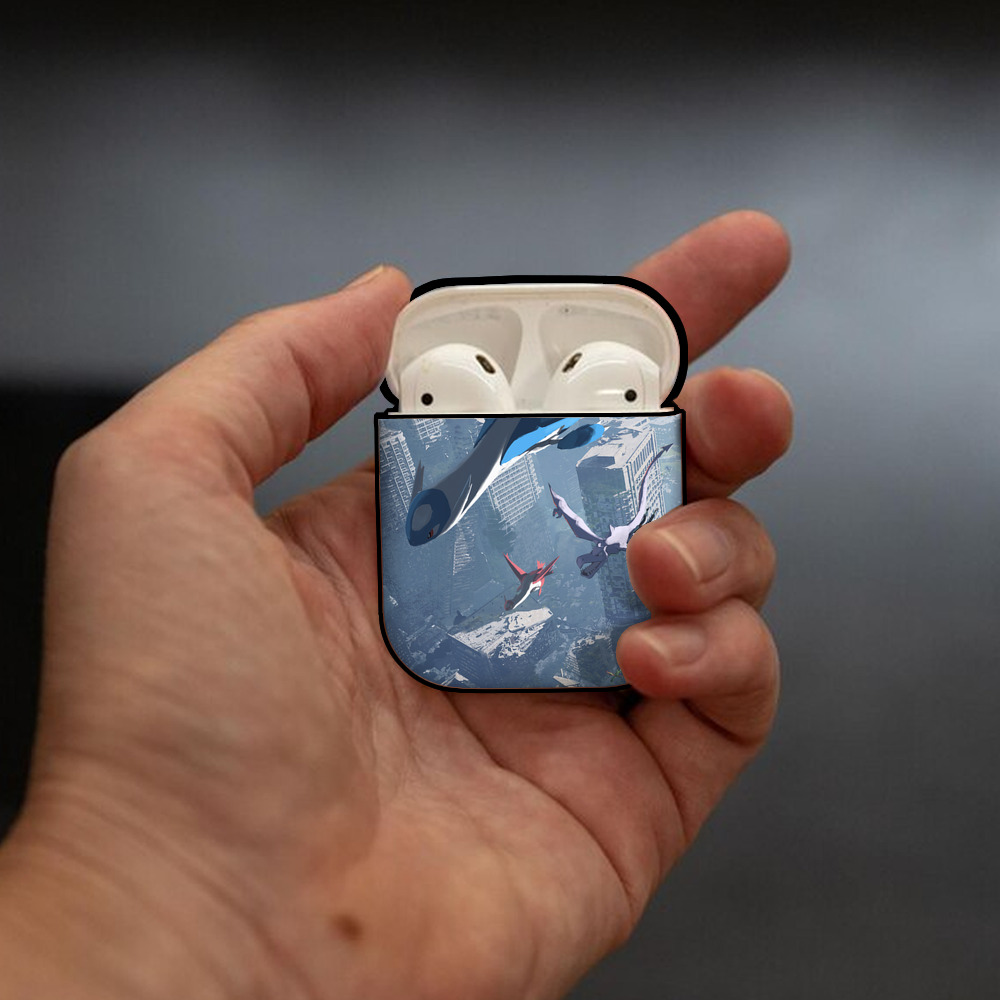 ポケットモンスター Pokémon AirPods 第2世代保護ケース ハードシェル ブラック 耐衝撃・防指紋・カラビナ付き