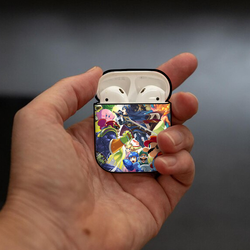 ポケットモンスター Pokémon AirPods 第2世代保護ケース ハードシェル ブラック 耐衝撃・防指紋・カラビナ付き