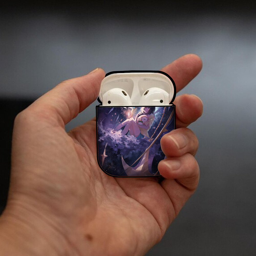 ポケットモンスター Pokémon AirPods 第2世代保護ケース ハードシェル ブラック 耐衝撃・防指紋・カラビナ付き