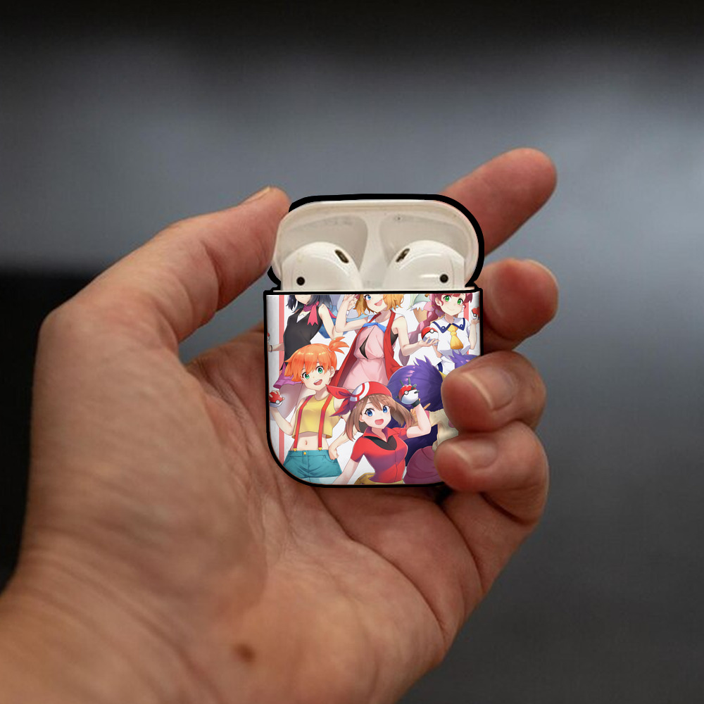 ポケットモンスター Pokémon AirPods 第2世代保護ケース ハードシェル ブラック 耐衝撃・防指紋・カラビナ付き