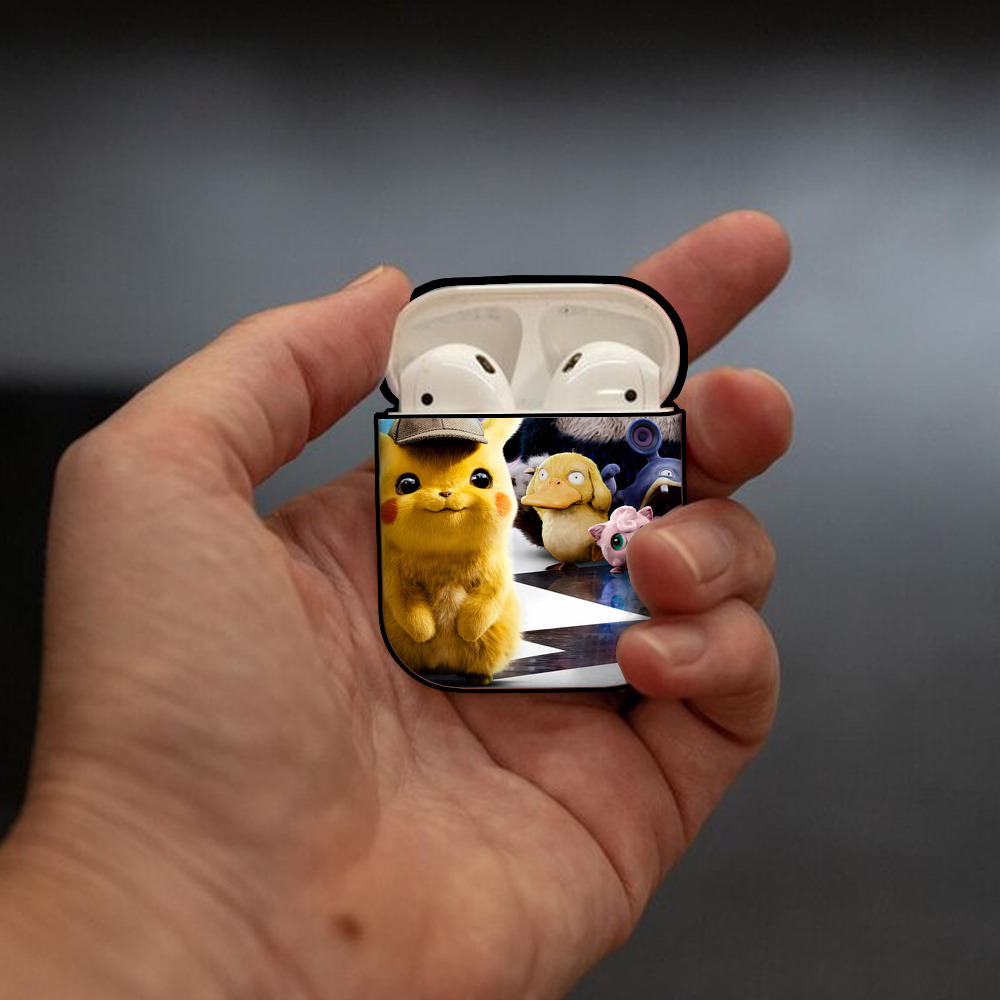 ポケットモンスター Pokémon AirPods 第2世代保護ケース ハードシェル ブラック 耐衝撃・防指紋・カラビナ付き