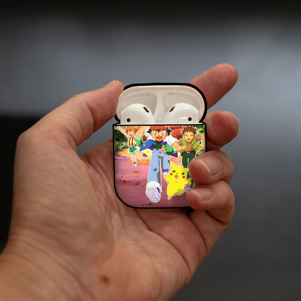 ポケットモンスター Pokémon AirPods 第2世代保護ケース ハードシェル ブラック 耐衝撃・防指紋・カラビナ付き