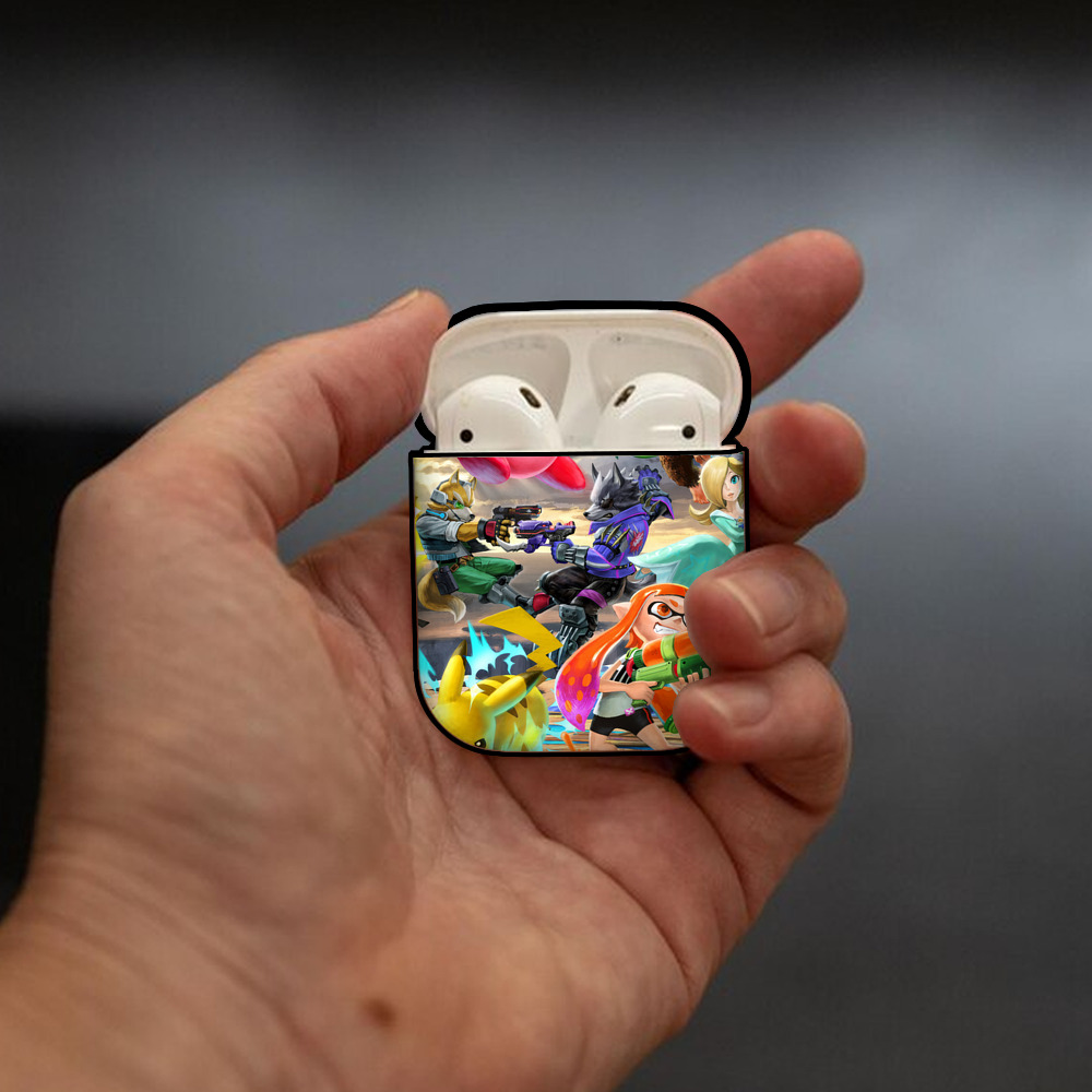 ポケットモンスター Pokémon AirPods 第2世代保護ケース ハードシェル ブラック 耐衝撃・防指紋・カラビナ付き