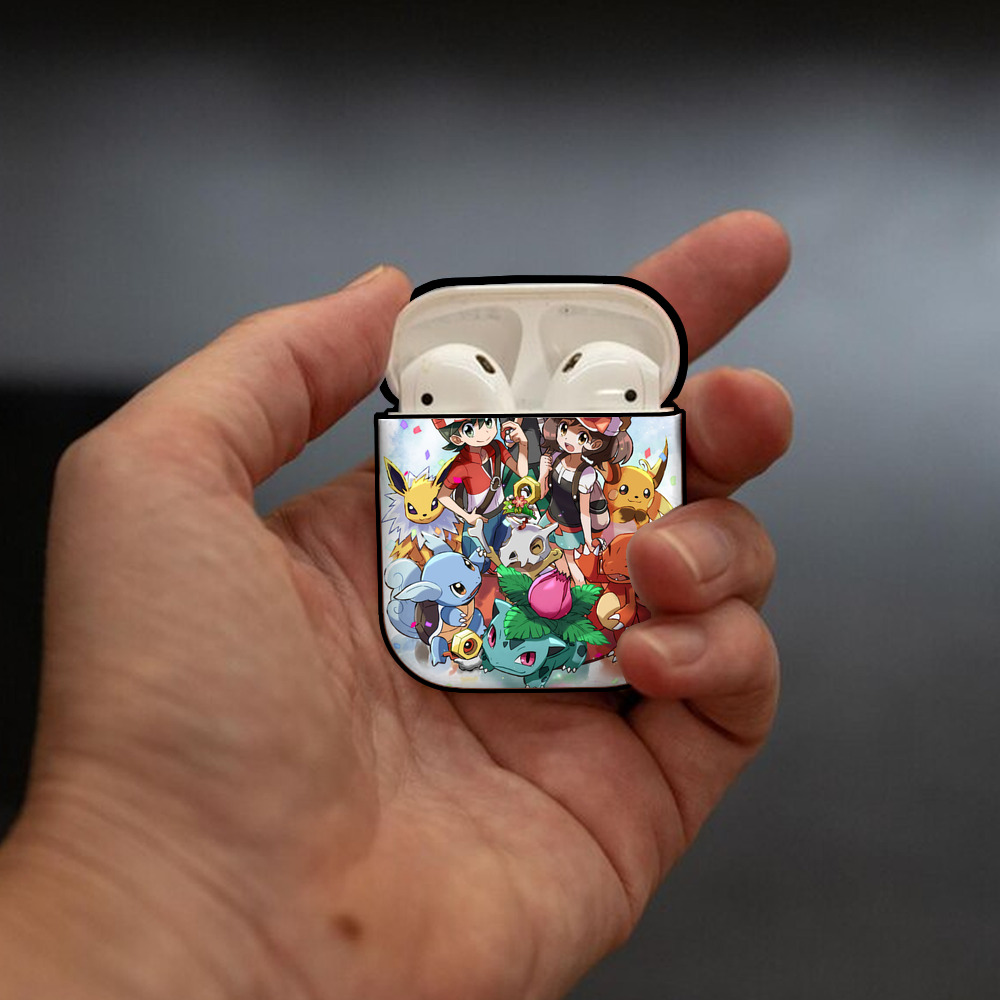 ポケットモンスター Pokémon AirPods 第2世代保護ケース ハードシェル ブラック 耐衝撃・防指紋・カラビナ付き