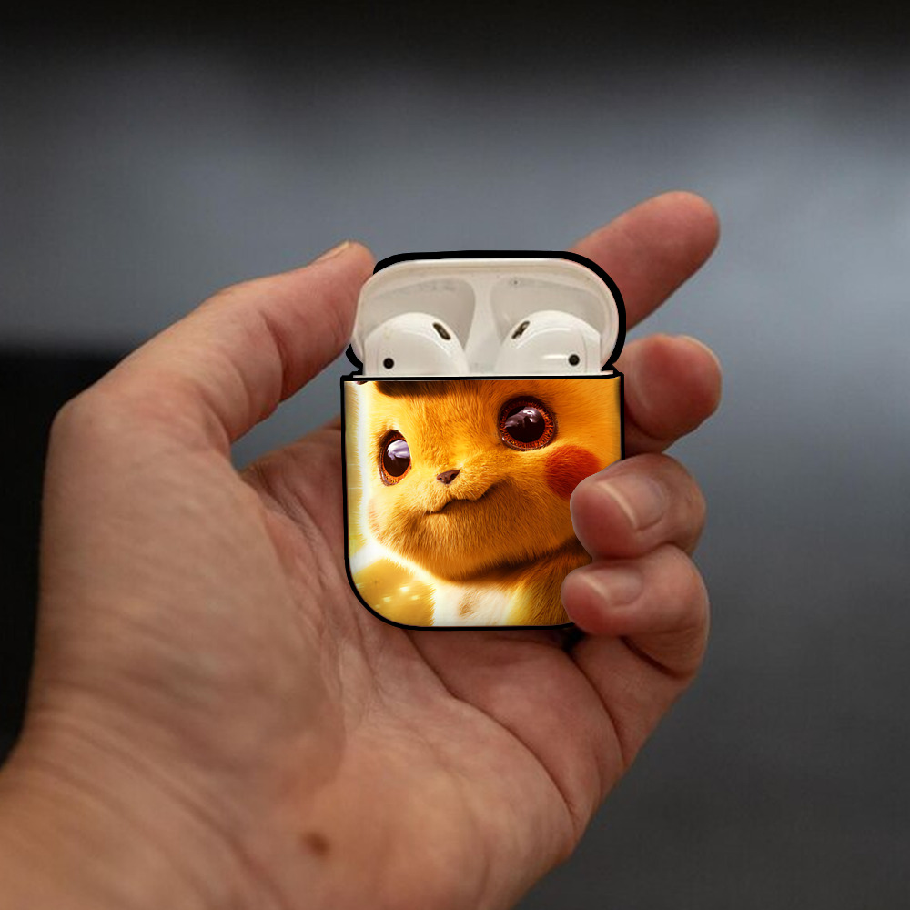 ポケットモンスター Pokémon AirPods 第2世代保護ケース ハードシェル ブラック 耐衝撃・防指紋・カラビナ付き