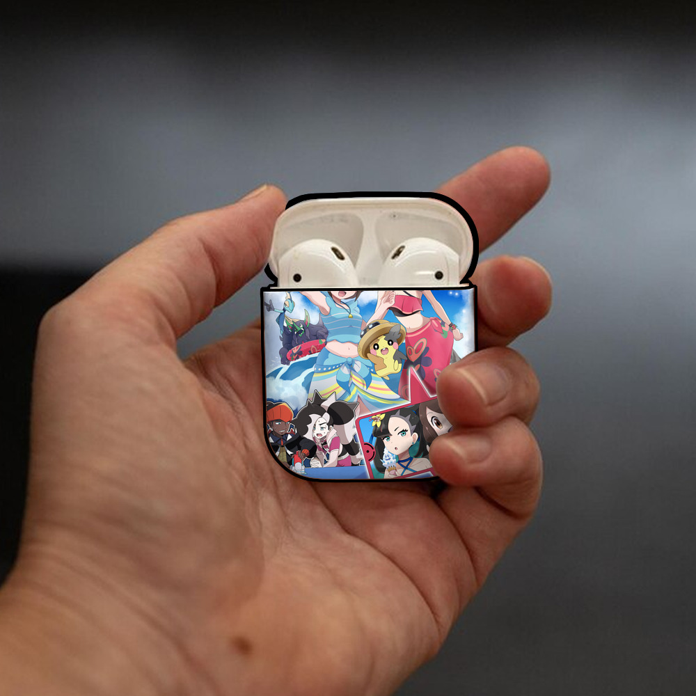 ポケットモンスター Pokémon AirPods 第2世代保護ケース ハードシェル ブラック 耐衝撃・防指紋・カラビナ付き