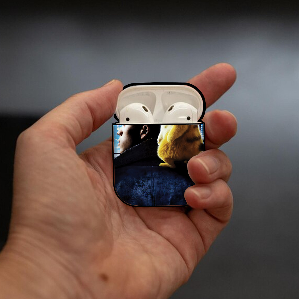ポケットモンスター Pokémon AirPods 第2世代保護ケース ハードシェル ブラック 耐衝撃・防指紋・カラビナ付き
