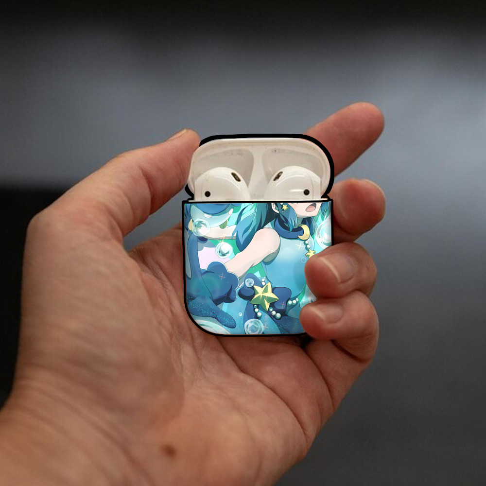 ポケットモンスター Pokémon AirPods 第2世代保護ケース ハードシェル ブラック 耐衝撃・防指紋・カラビナ付き