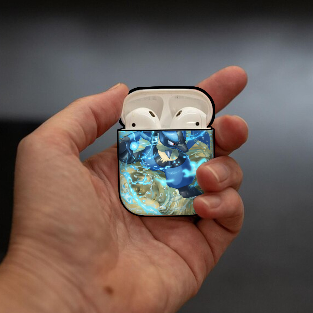 ポケットモンスター Pokémon AirPods 第2世代保護ケース ハードシェル ブラック 耐衝撃・防指紋・カラビナ付き