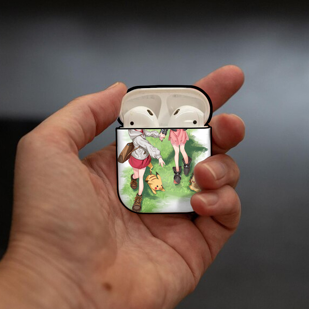 ポケットモンスター Pokémon AirPods 第2世代保護ケース ハードシェル ブラック 耐衝撃・防指紋・カラビナ付き
