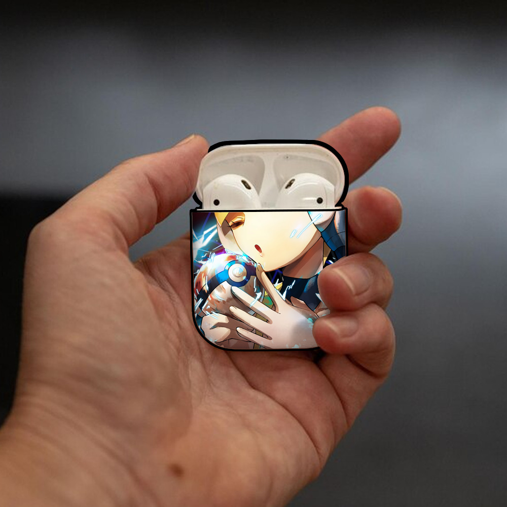 ポケットモンスター Pokémon AirPods 第2世代保護ケース ハードシェル ブラック 耐衝撃・防指紋・カラビナ付き
