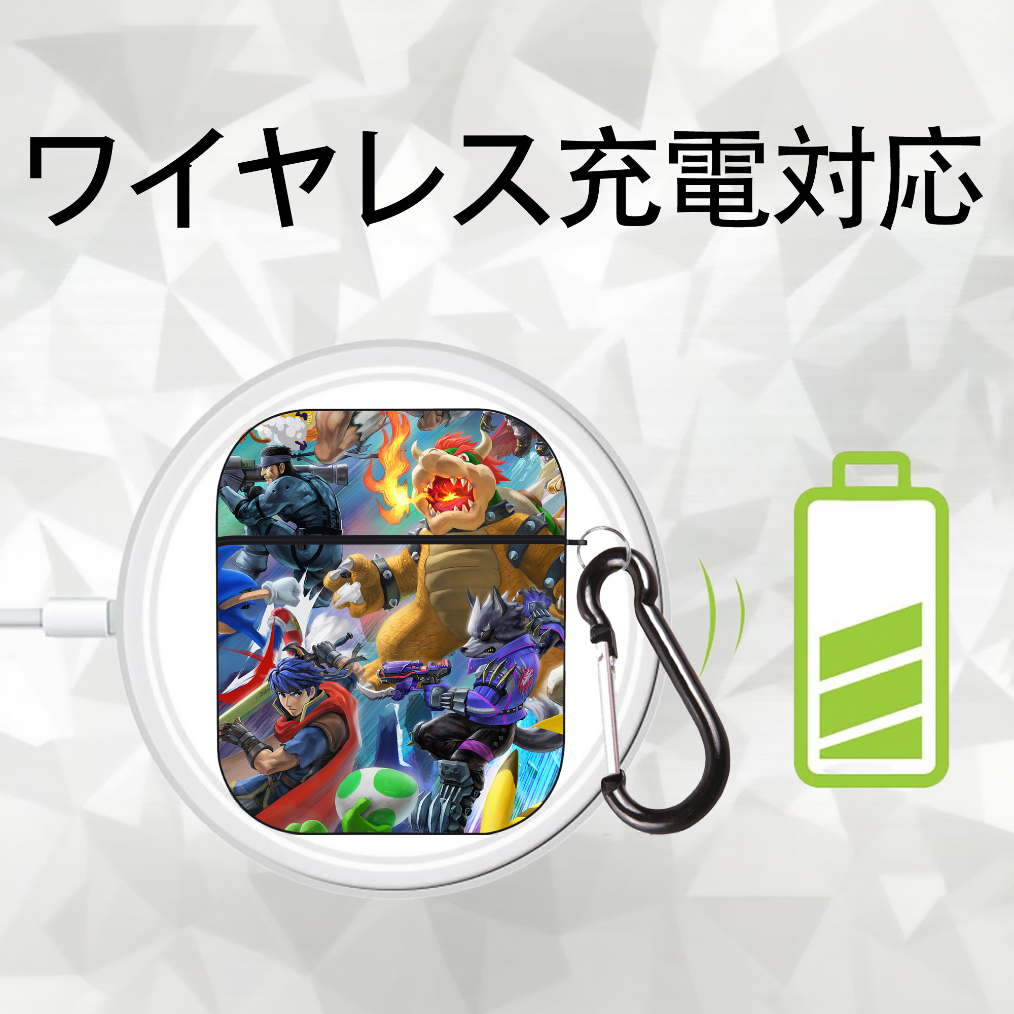 ポケットモンスター Pokémon AirPods 第2世代保護ケース ハードシェル ブラック 耐衝撃・防指紋・カラビナ付き