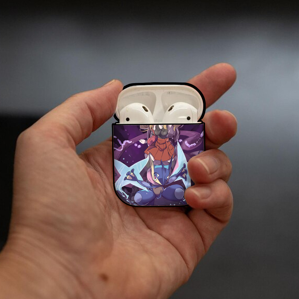 ポケットモンスター Pokémon AirPods 第2世代保護ケース ハードシェル ブラック 耐衝撃・防指紋・カラビナ付き