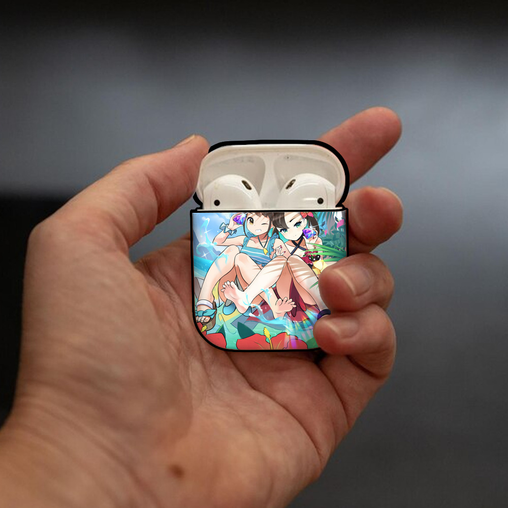 ポケットモンスター Pokémon AirPods 第2世代保護ケース ハードシェル ブラック 耐衝撃・防指紋・カラビナ付き