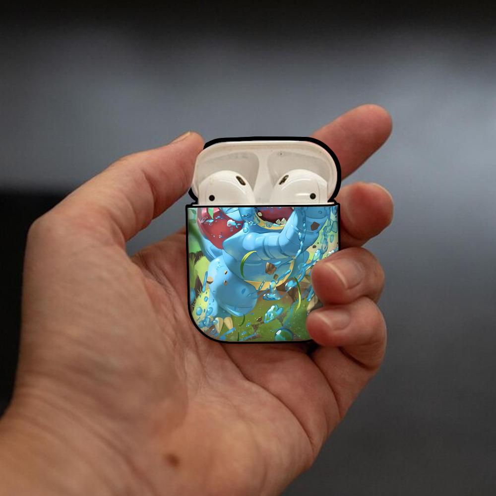 ポケットモンスター Pokémon AirPods 第2世代保護ケース ハードシェル ブラック 耐衝撃・防指紋・カラビナ付き