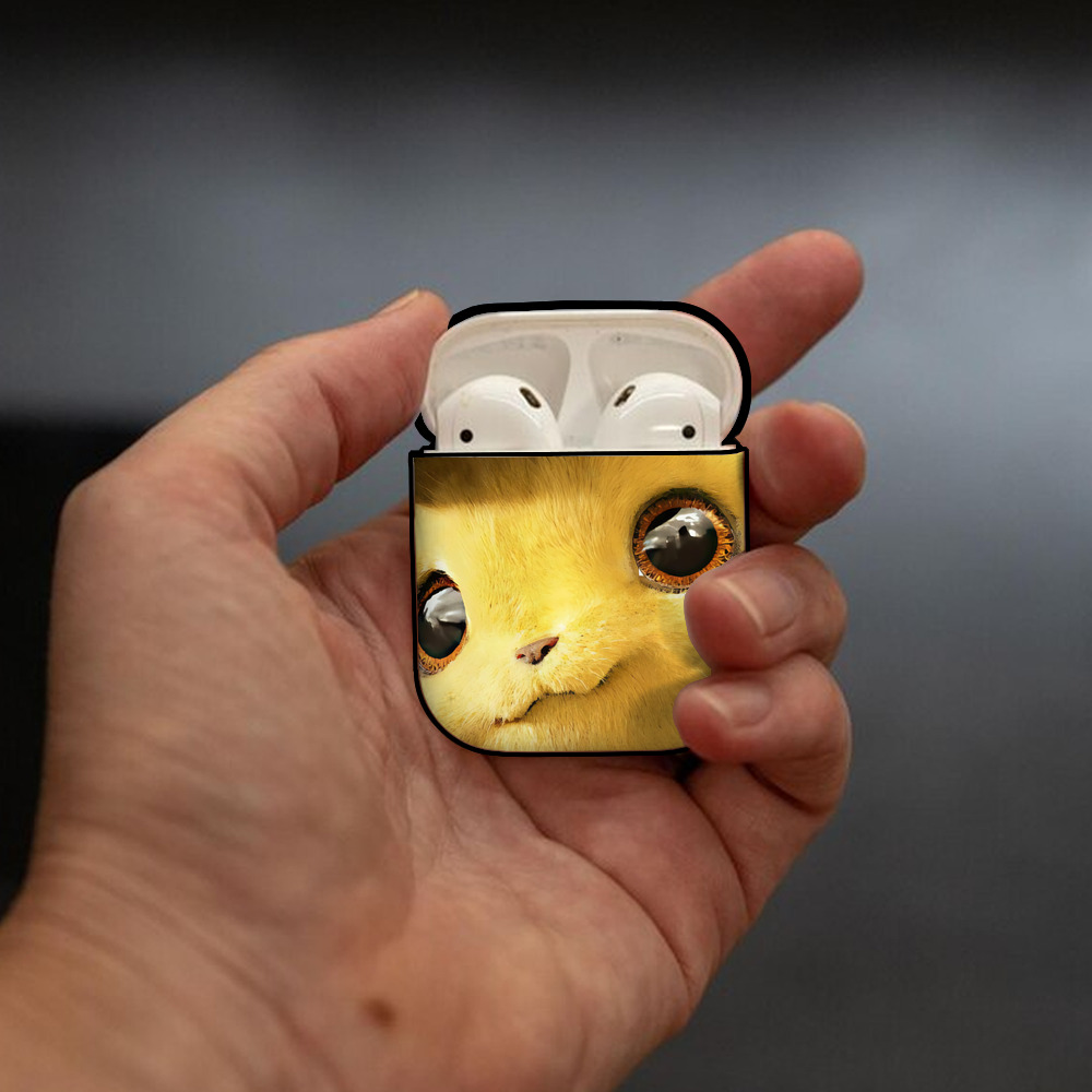 ポケットモンスター Pokémon AirPods 第2世代保護ケース ハードシェル ブラック 耐衝撃・防指紋・カラビナ付き