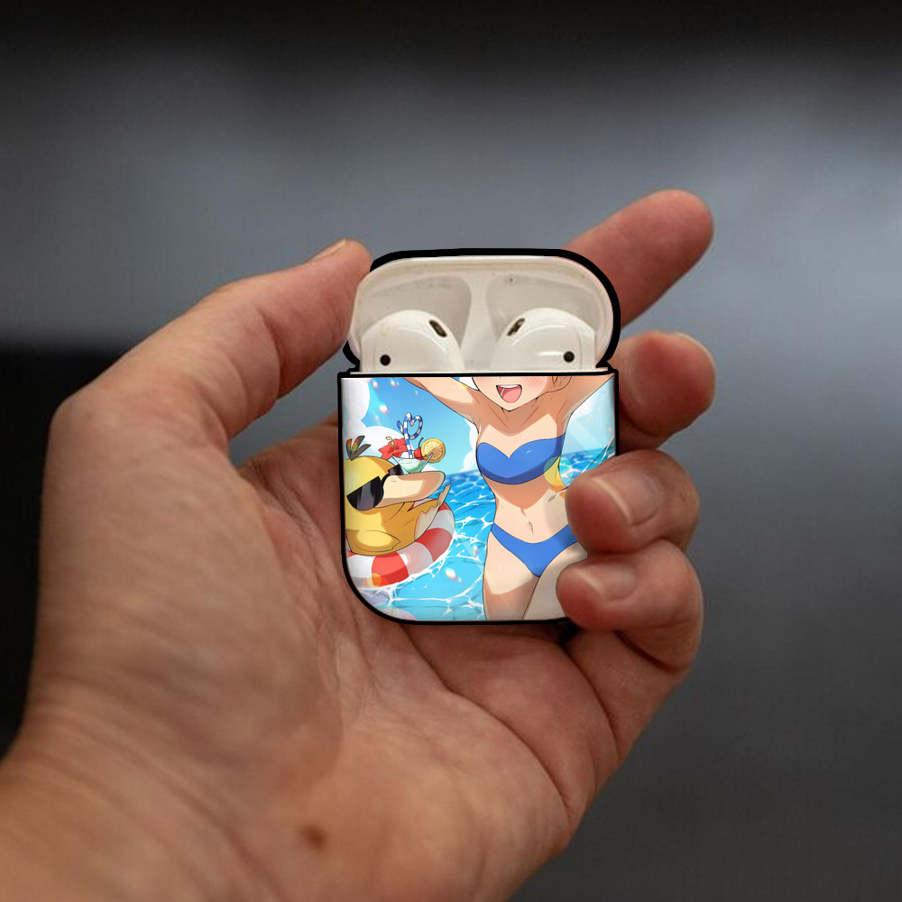 ポケットモンスター Pokémon AirPods 第2世代保護ケース ハードシェル ブラック 耐衝撃・防指紋・カラビナ付き