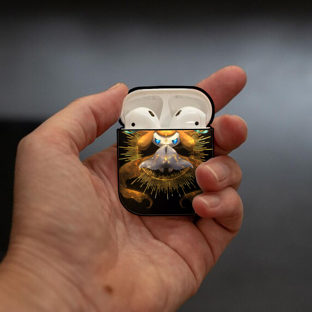ポケットモンスター Pokémon AirPods 第2世代保護ケース ハードシェル ブラック 耐衝撃・防指紋・カラビナ付き