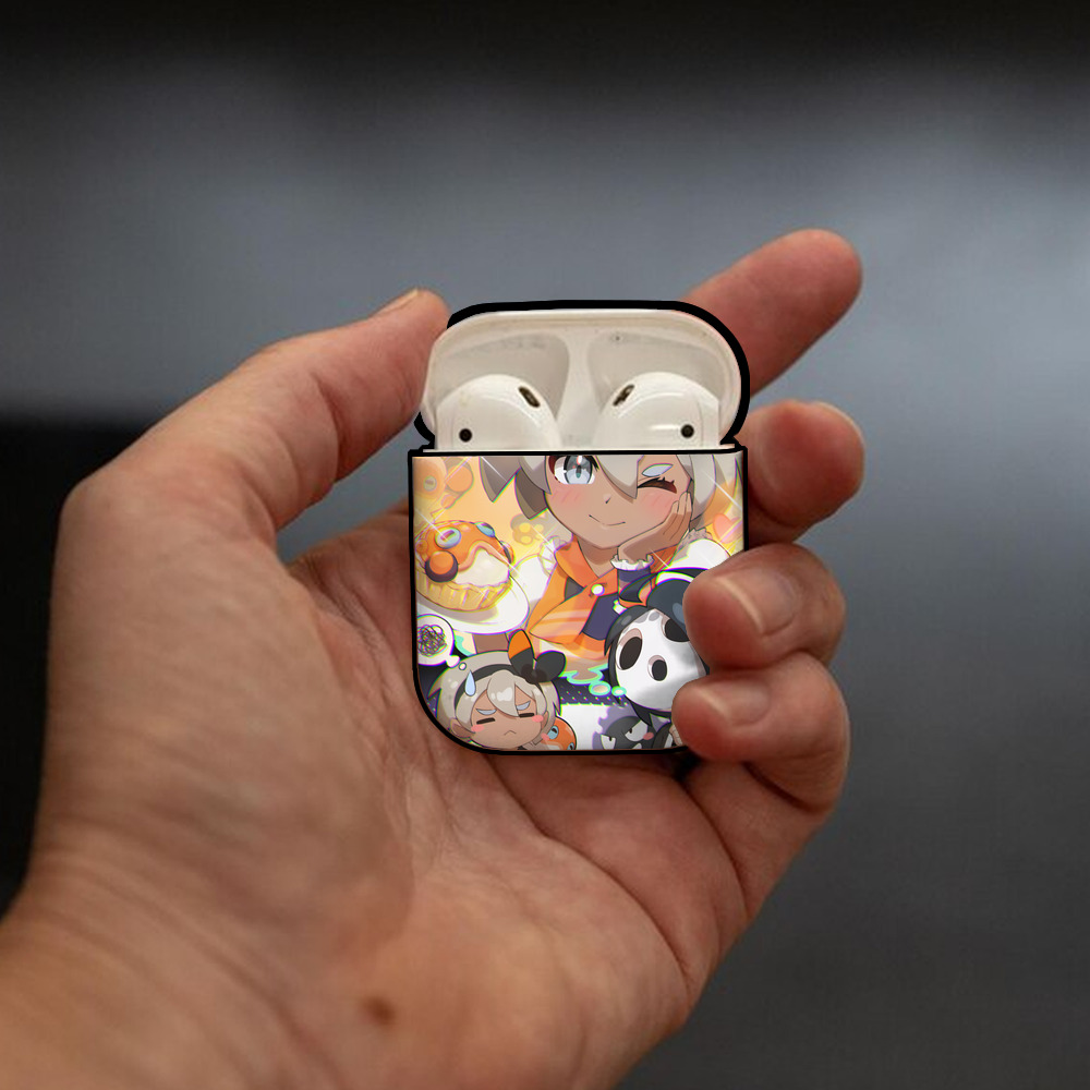 ポケットモンスター Pokémon AirPods 第2世代保護ケース ハードシェル ブラック 耐衝撃・防指紋・カラビナ付き