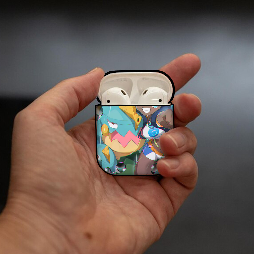 ポケットモンスター Pokémon AirPods 第2世代保護ケース ハードシェル ブラック 耐衝撃・防指紋・カラビナ付き