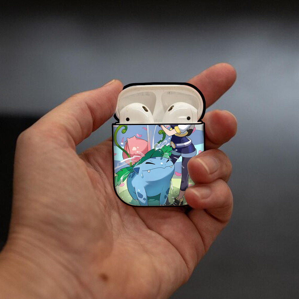 ポケットモンスター Pokémon AirPods 第2世代保護ケース ハードシェル ブラック 耐衝撃・防指紋・カラビナ付き