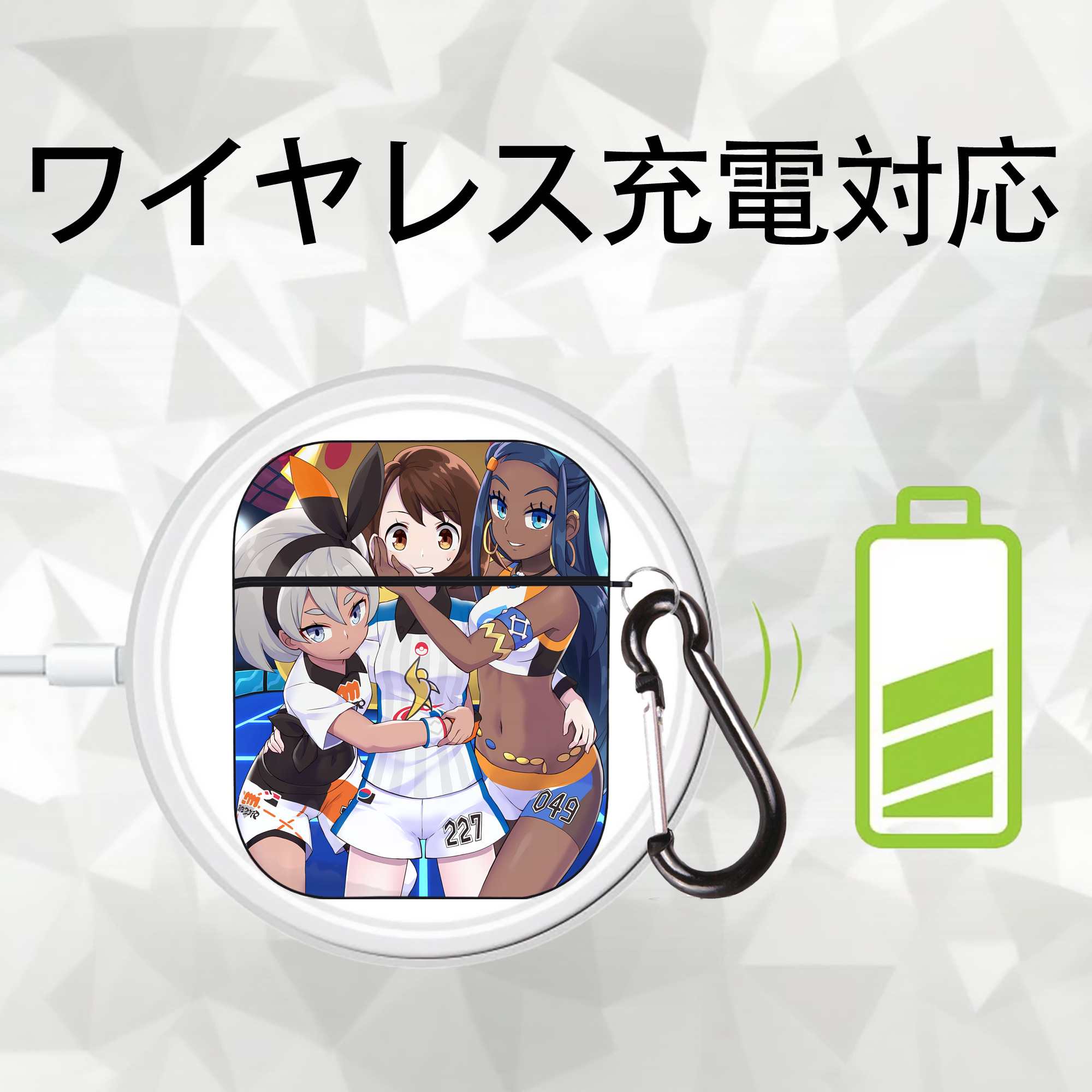 ポケットモンスター Pokémon AirPods 第2世代保護ケース ハードシェル ブラック 耐衝撃・防指紋・カラビナ付き