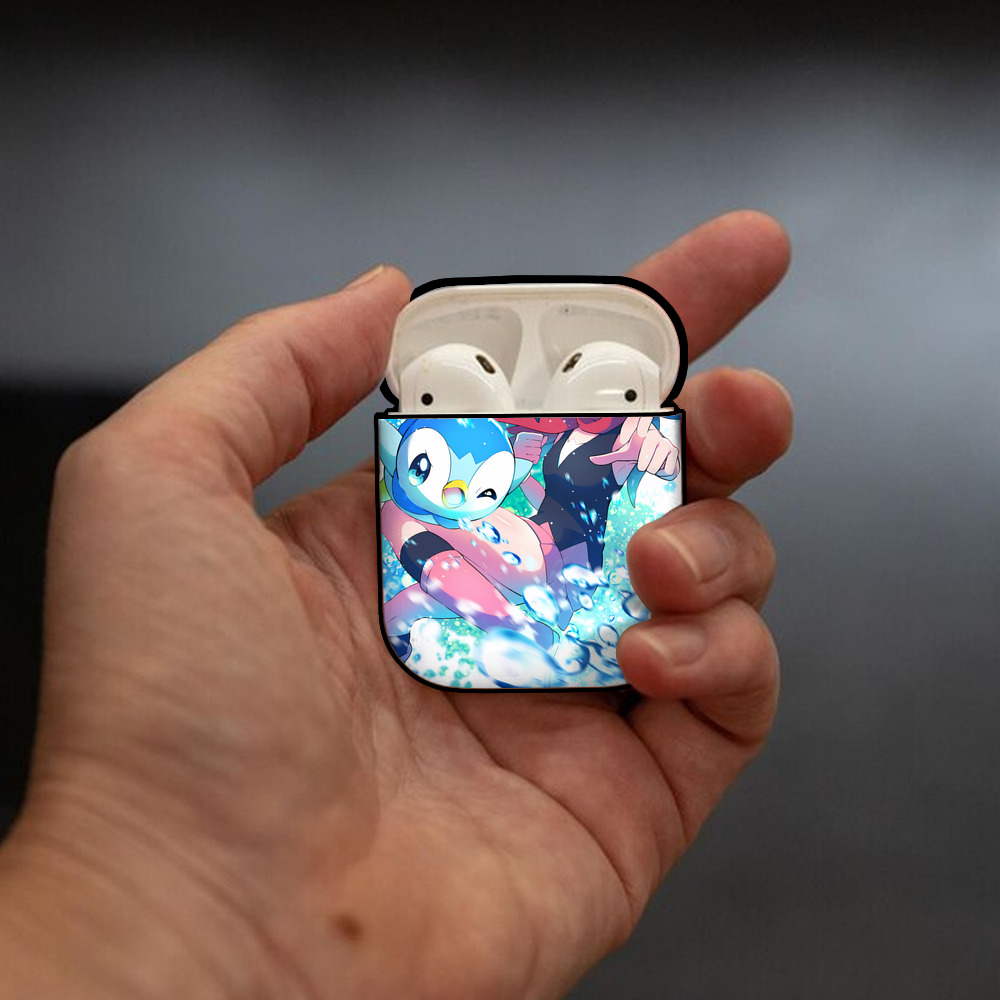 ポケットモンスター Pokémon AirPods 第2世代保護ケース ハードシェル ブラック 耐衝撃・防指紋・カラビナ付き
