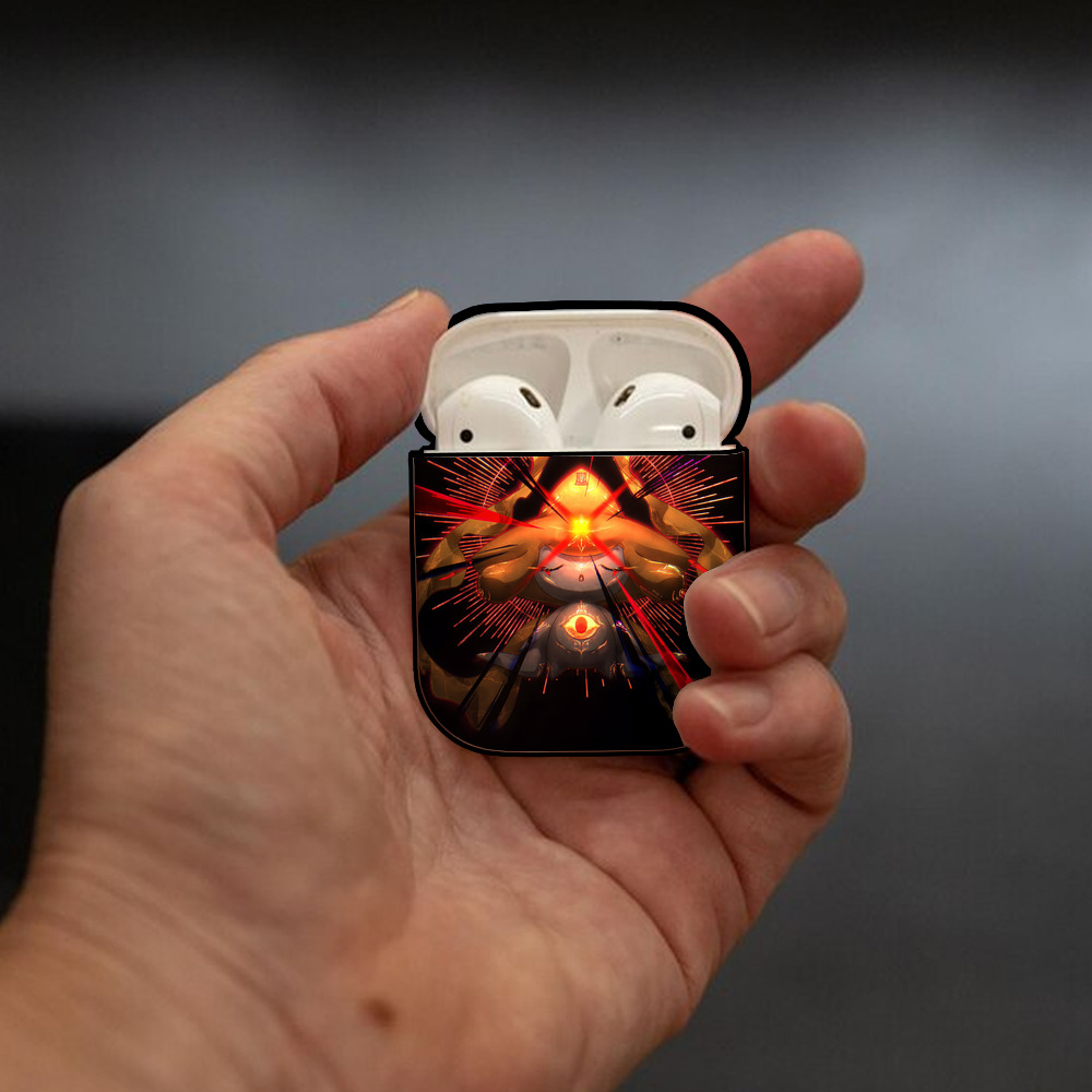 ポケットモンスター Pokémon AirPods 第2世代保護ケース ハードシェル ブラック 耐衝撃・防指紋・カラビナ付き