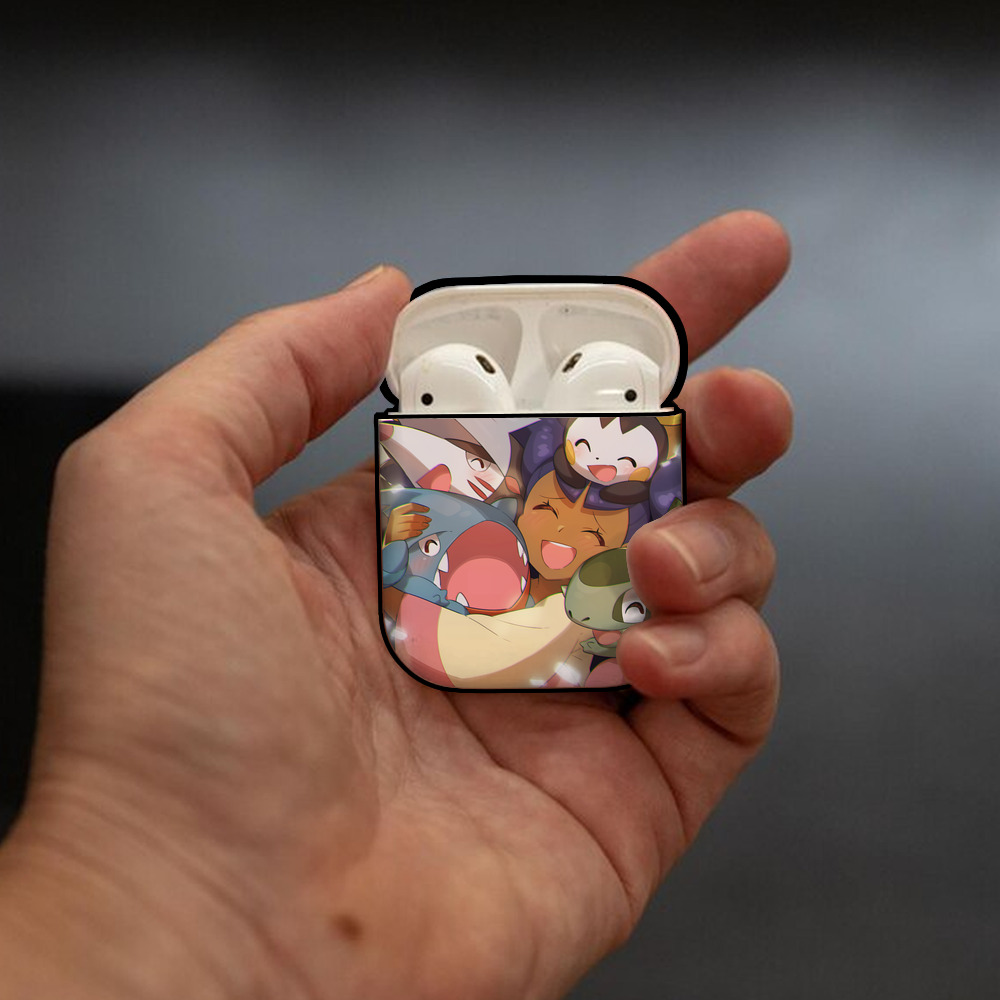 ポケットモンスター Pokémon AirPods 第2世代保護ケース ハードシェル ブラック 耐衝撃・防指紋・カラビナ付き