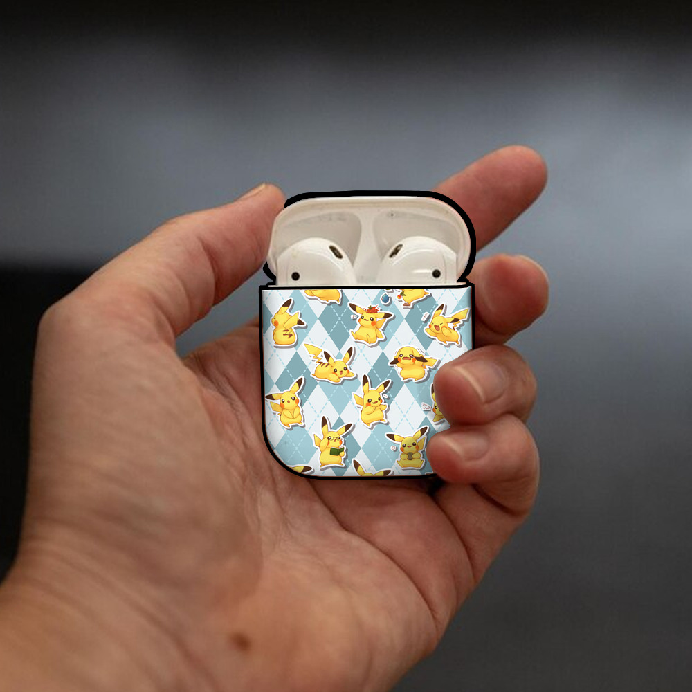 ポケットモンスター Pokémon AirPods 第2世代保護ケース ハードシェル ブラック 耐衝撃・防指紋・カラビナ付き