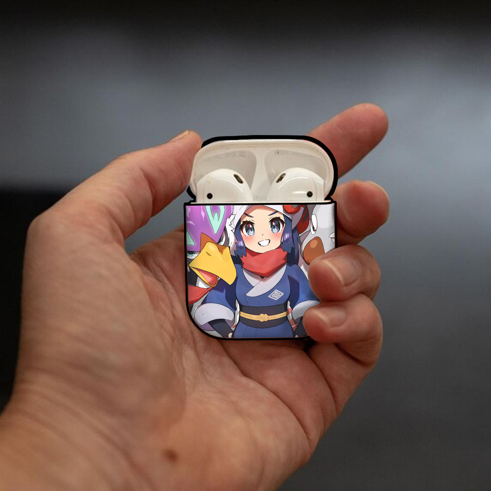 ポケットモンスター Pokémon AirPods 第2世代保護ケース ハードシェル ブラック 耐衝撃・防指紋・カラビナ付き