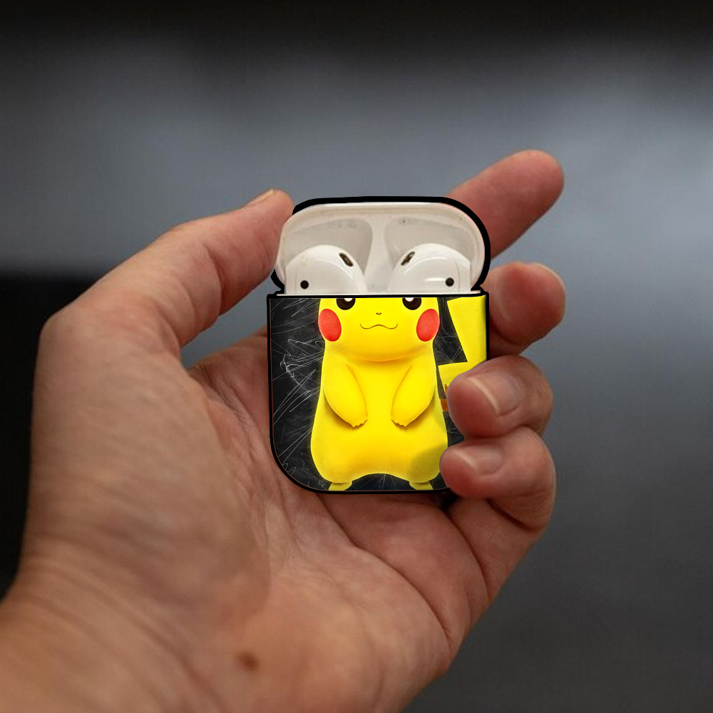 ポケットモンスター Pokémon AirPods 第2世代保護ケース ハードシェル ブラック 耐衝撃・防指紋・カラビナ付き