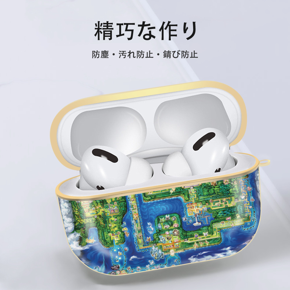 ポケットモンスター Pokémon 【AirPods Pro用】ハードシェル保護ケース｜耐衝撃・防指紋・カラビナ付き商品仕様
