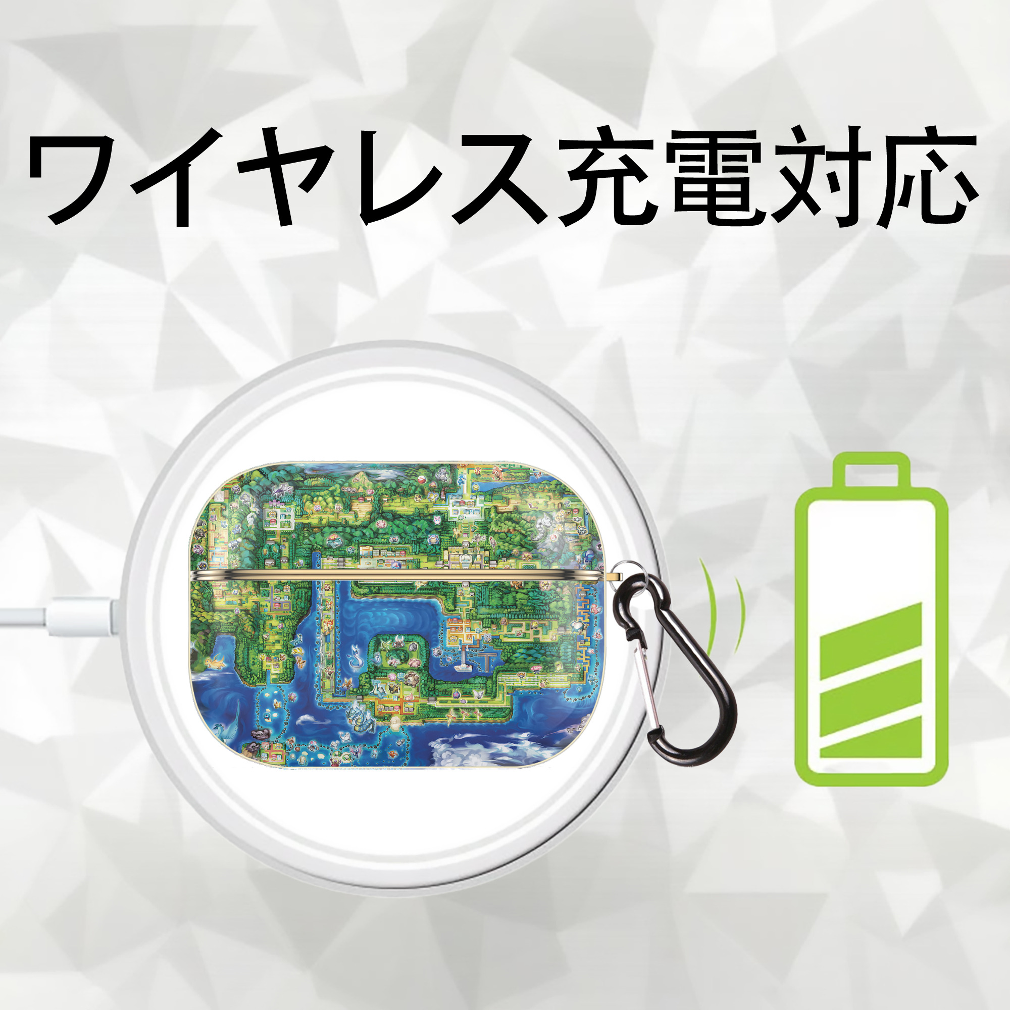 ポケットモンスター Pokémon 【AirPods Pro用】ハードシェル保護ケース｜耐衝撃・防指紋・カラビナ付き商品仕様